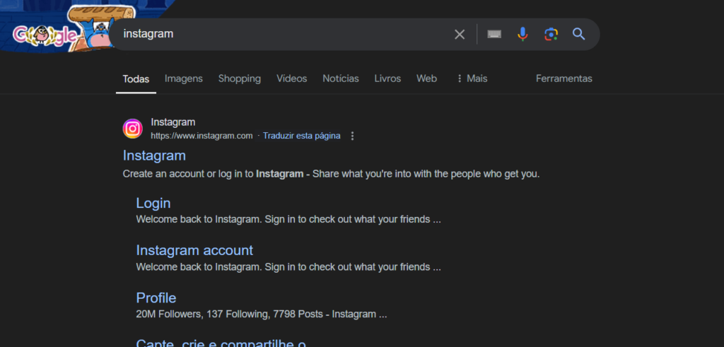 Como Entrar no Instagram pelo Google